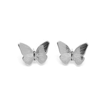 Load image into Gallery viewer, Butterfly Silver Stud Earrings
