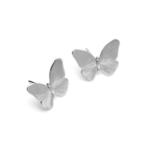 Load image into Gallery viewer, Butterfly Silver Stud Earrings
