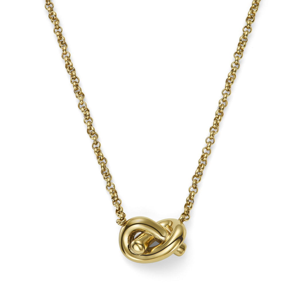 Lover's Knot Gold Plated Necklace