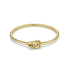 Load image into Gallery viewer, Lover&#39;s Knot Gold Plated Bangle
