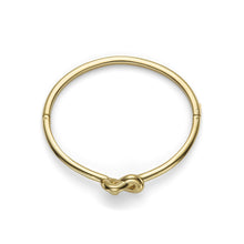 Load image into Gallery viewer, Lover&#39;s Knot Gold Plated Bangle
