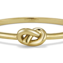 Load image into Gallery viewer, Lover&#39;s Knot Gold Plated Bangle
