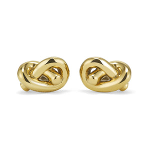 Lover's Knot Gold Plated Stud Earrings