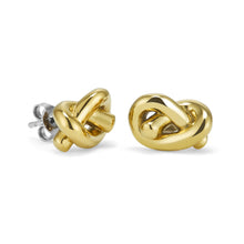 Load image into Gallery viewer, Lover&#39;s Knot Gold Plated Stud Earrings
