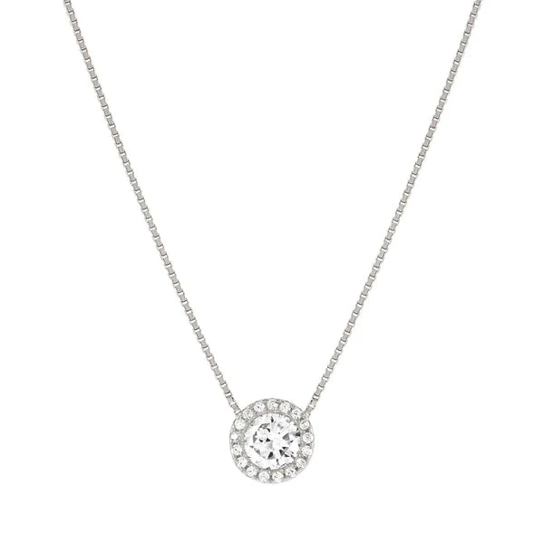 SeiDivina Sterling Silver & CZ Necklace