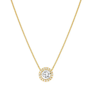 SeiDivina Gold Plated Sterling Silver & CZ Necklace