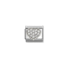 Load image into Gallery viewer, Composable Classic Link Heart In Silver And Clear CZ
