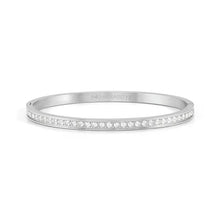 Load image into Gallery viewer, Pretty Bangles Bracelet With White CZ (Size Medium)

