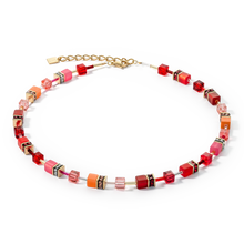 Load image into Gallery viewer, GeoCUBE® Iconic Necklace Gold Red
