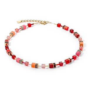 GeoCUBE® Iconic Necklace Gold Red