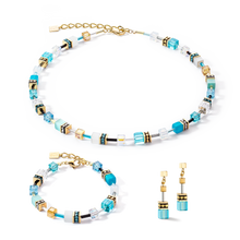 Load image into Gallery viewer, GeoCUBE® Iconic Bracelet Gold Turquoise
