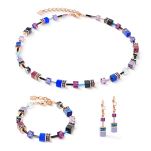 Load image into Gallery viewer, GeoCUBE® Iconic Necklace Blue Moon Rose Gold
