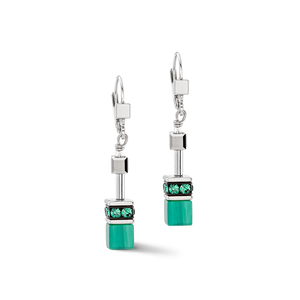 GeoCUBE® Iconic Earrings Silver-Green