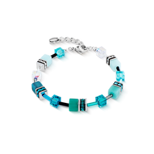 Load image into Gallery viewer, GeoCUBE® Iconic Bracelet Teal-Silver
