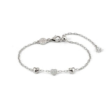 Load image into Gallery viewer, Precious Moves Bracelet - Silver Clear Cubic Zirconia Hearts
