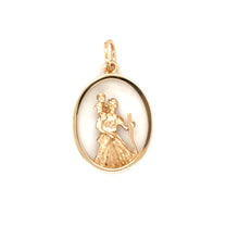 Load image into Gallery viewer, 9ct Yellow Gold Oval Cut Out St Christopher
