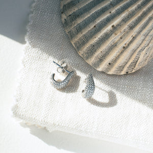 Coast Tumble Glisten Pavé Hoop Earrings