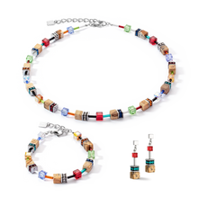 Load image into Gallery viewer, GeoCUBE® Iconic Nature Necklace Multicolour Brown
