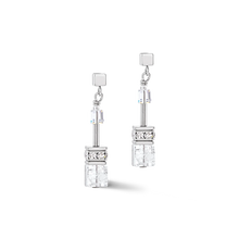 Load image into Gallery viewer, GeoCUBE® Iconic Nature Earrings Silver-White
