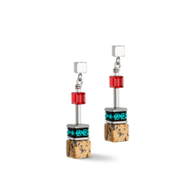 Load image into Gallery viewer, GeoCUBE® Iconic Nature Earrings Multicolour Brown
