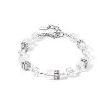 Load image into Gallery viewer, GeoCUBE® Iconic Nature Bracelet Silver-White
