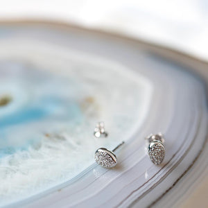 Coast Pebble Glisten Pavé Stud Earrings