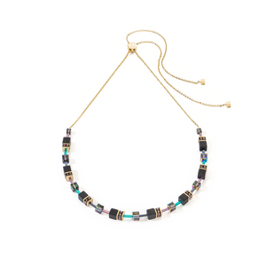 GeoCUBE® Iconic Nature Chain Necklace Black Multicolour