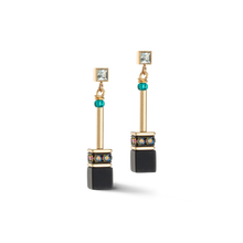 Load image into Gallery viewer, GeoCUBE® Iconic Nature Chain Earrings Black Multicolour
