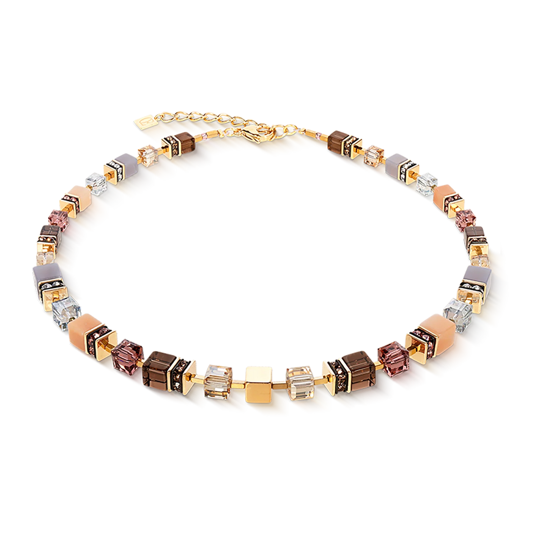 GeoCUBE® Precious Statement Necklace Golden Blush