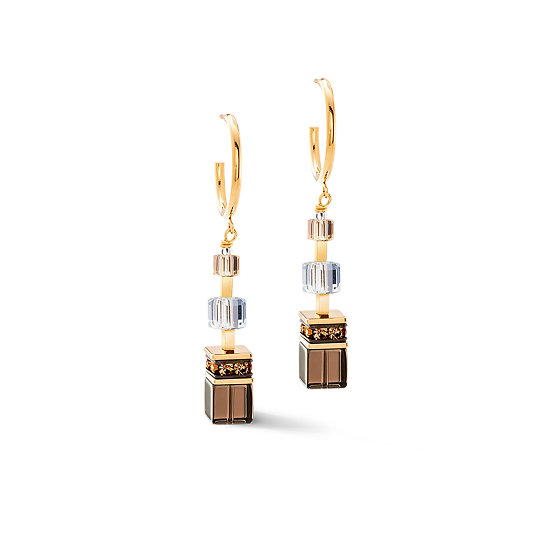 GeoCUBE® Precious Statement Earrings Golden Blush