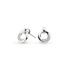 Load image into Gallery viewer, Bevel Cirque Link Pavé Stud Earrings
