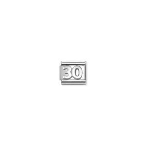 Composable Classic Link Number 30 In Plain Silver