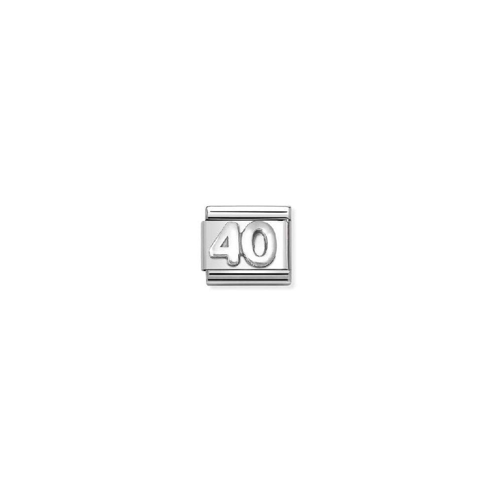 Composable Classic Link Number 40 In Plain Silver