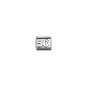 Composable Classic Link Number 50 In Plain Silver