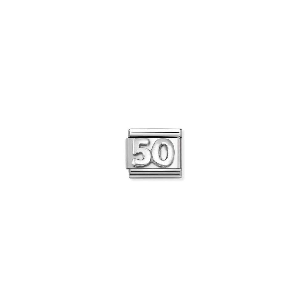 Composable Classic Link Number 50 In Plain Silver