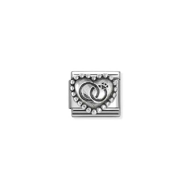 Composable Classic Link Wedding Rings Heart Vintage Look