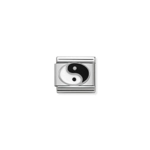 Composable Classic Link Ying Yang In Silver And Enamel