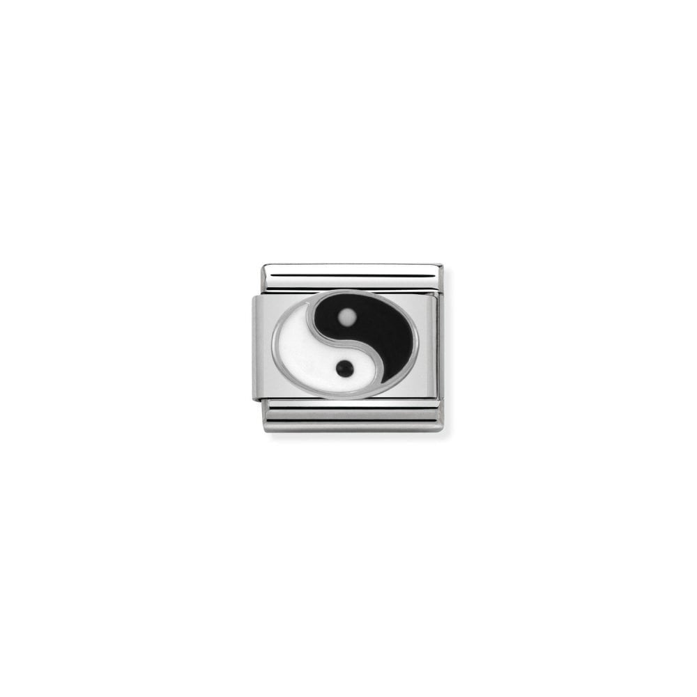 Composable Classic Link Ying Yang In Silver And Enamel