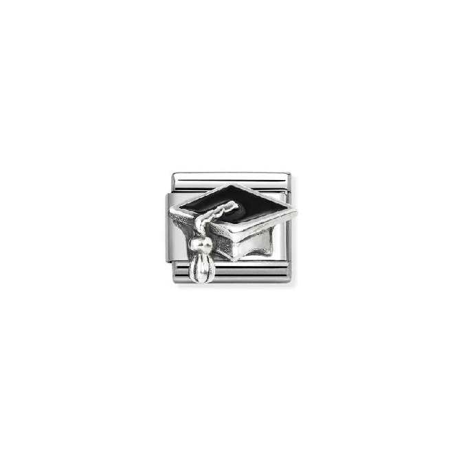 Composable Classic Link Silver Black Graduation Hat