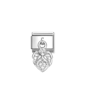 Composable Classic Link Silver Pendant Angel With Heart