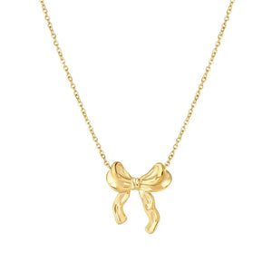 Ecclectica Necklace - Bow Yellow PVD