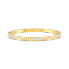 Load image into Gallery viewer, Pretty Bangles Bracelet With White CZ Yellow PVD (Size Large)
