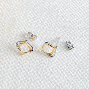 Alicia Golden Petite Stud Earrings
