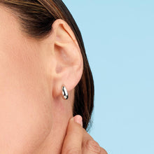 Load image into Gallery viewer, Coast Pebble Smooth Stud Hoop Earrings
