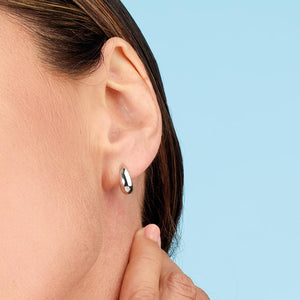 Coast Pebble Smooth Stud Hoop Earrings