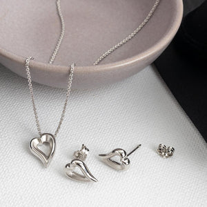 Desire Love Story Heart Stud Earrings