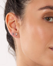 Load image into Gallery viewer, Desire Kiss Heart &amp; Kiss Mismatch Stud Earrings
