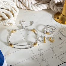 Load image into Gallery viewer, Marina Rope Golden Stud Hoop Earrings
