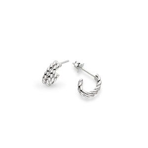 Marina Rope Stud Hoop Earrings