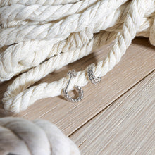 Load image into Gallery viewer, Marina Rope Stud Hoop Earrings
